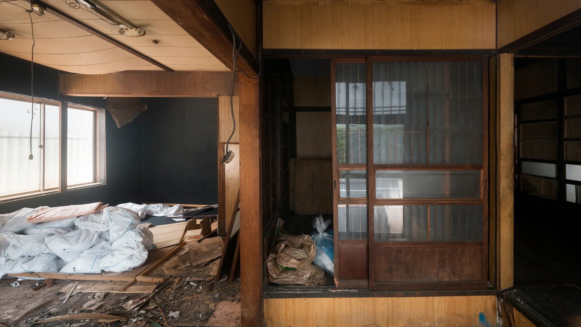Maison après sinistre avant remise en état