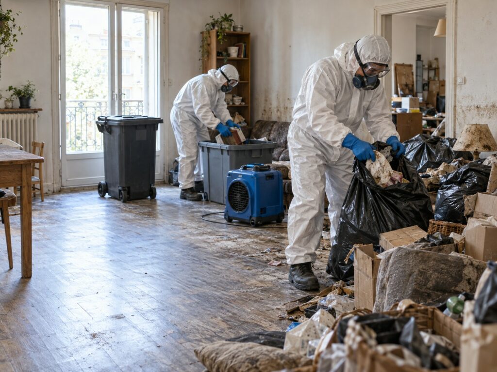 Débarras et remise en état d’un logement insalubre en Hauts-de-France